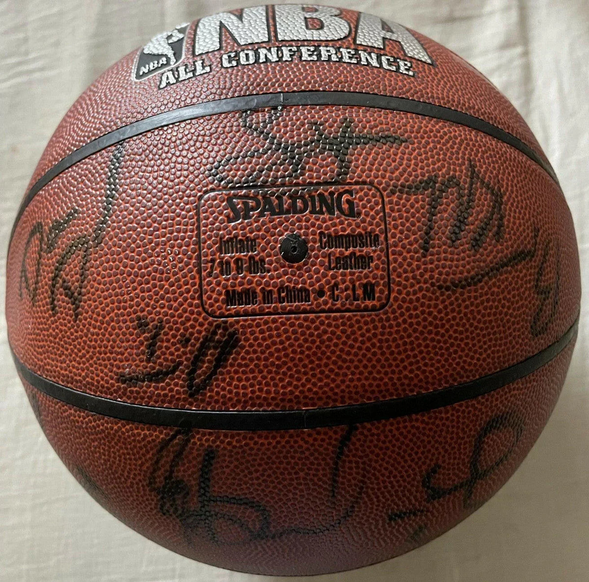 2007-08 Los Angeles Clippers team autographed NBA basketball Elton Brand Chris Kaman - AutographsForSale.com