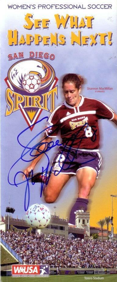 Shannon MacMillan autographed 2002 WUSA San Diego Spirit brochure - AutographsForSale.com