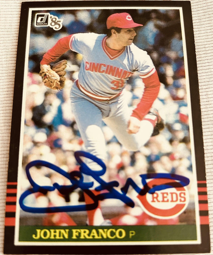 John Franco signed Cincinnati Reds 1985 Donruss Rookie Card - AutographsForSale.com