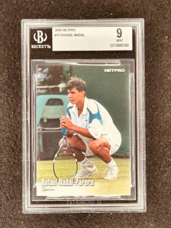 Rafael Nadal 2003 NetPro Tennis RC 70 BGS 9 MT - AutographsForSale.com
