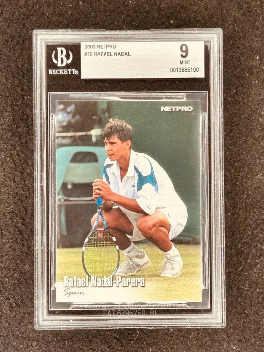 Rafael Nadal 2003 NetPro Tennis RC 70 BGS 9 MT - AutographsForSale.com