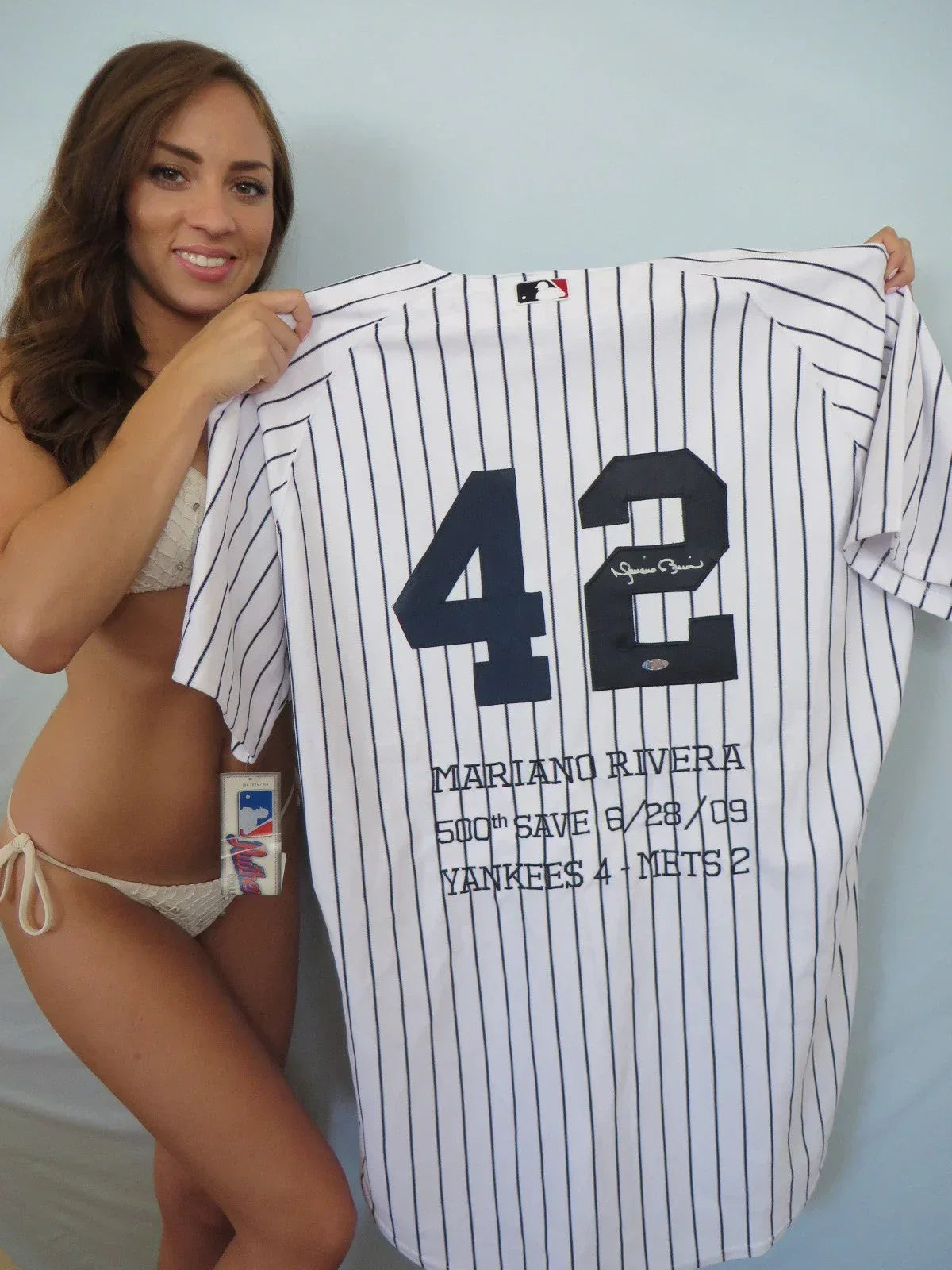 Mariano Rivera signed NY Yankees 500th Save game jersey STEINER - AutographsForSale.com