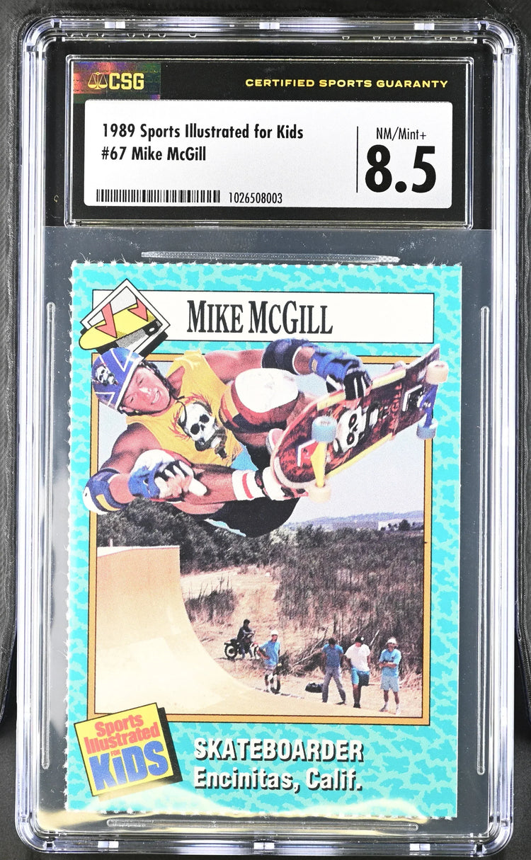Mike McGill 1989 SI for Kids skateboarding RC CSG 8.5 - AutographsForSale.com
