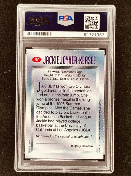 Jackie Joyner-Kersee autographed 1997 Sports Illustrated for Kids card PSA/DNA slabbed - AutographsForSale.com
