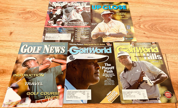 14 Vijay Singh autographed Golf World or Golfweek magazines - AutographsForSale.com