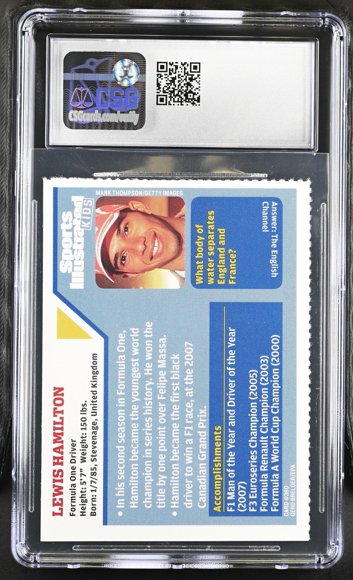 Lewis Hamilton 2009 SI for Kids racing RC CSG 6 ExMt - AutographsForSale.com