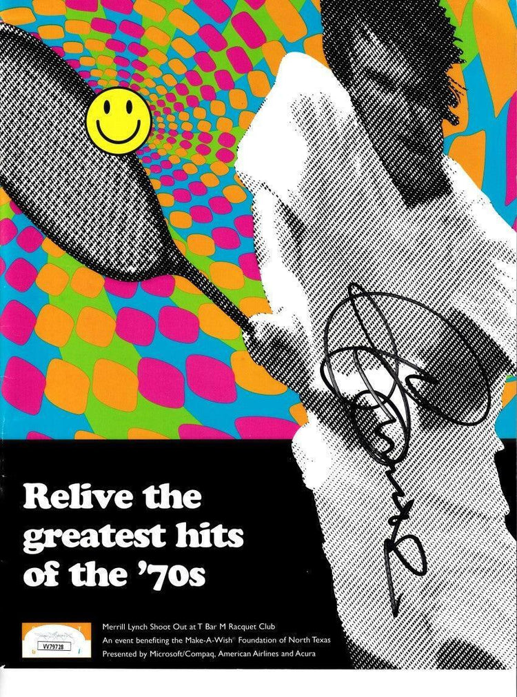 Jimmy Connors autographed 1997 Merrill Lynch Shoot Out tennis program JSA - AutographsForSale.com