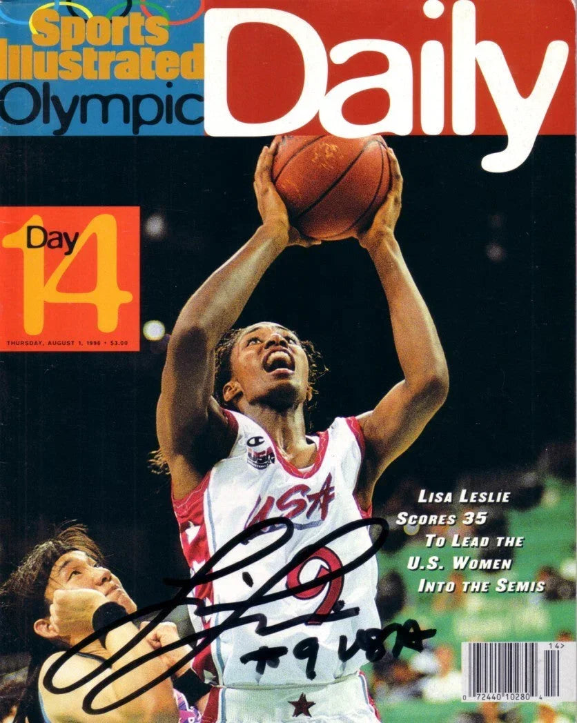 Lisa Leslie signed 1996 US Women’s basketball Sports Illustrated Olympic Daily magazine - AutographsForSale.com