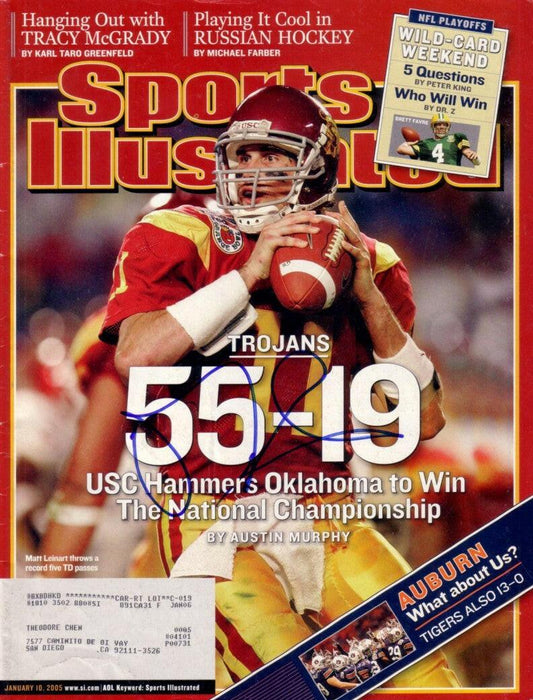 Matt Leinart autographed USC Trojans 2004 National Championship Sports Illustrated - AutographsForSale.com