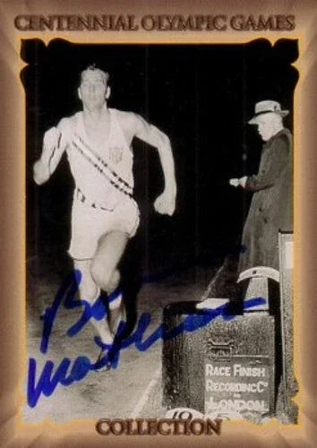 Bob Mathias Decathlon signed 1996 Centennial Olympics card - AutographsForSale.com