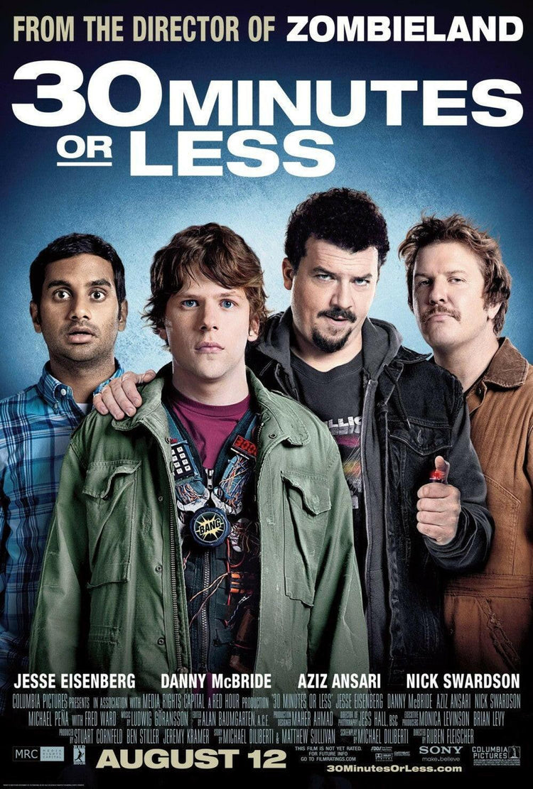 30 Minutes Less 2011 mini poster Jesse Eisenberg Nick Swardson - AutographsForSale.com
