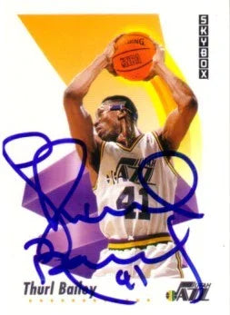 Thurl Bailey autographed Utah Jazz 1991-92 SkyBox card - AutographsForSale.com