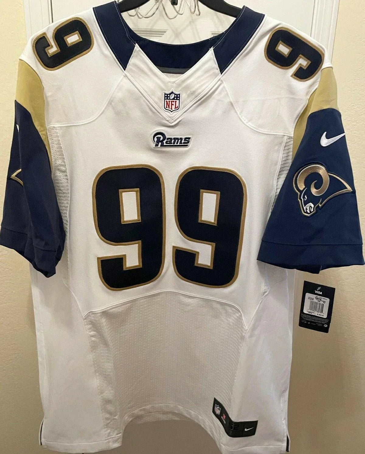 Aaron Donald St Louis Rams 2014 Nike Elite white Rookie jersey New - AutographsForSale.com