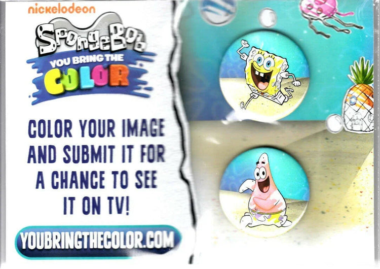 SpongeBob SquarePants 2017 SDCC 2 Nickelodeon buttons pins - AutographsForSale.com