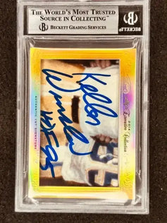 Antonio Gates Kellen Winslow 2014 Leaf Masterpiece Cut Signature certified signed card 1/1 JSA Chargers - AutographsForSale.com