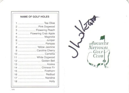 Jhonattan Vegas autographed Augusta Masters scorecard - AutographsForSale.com