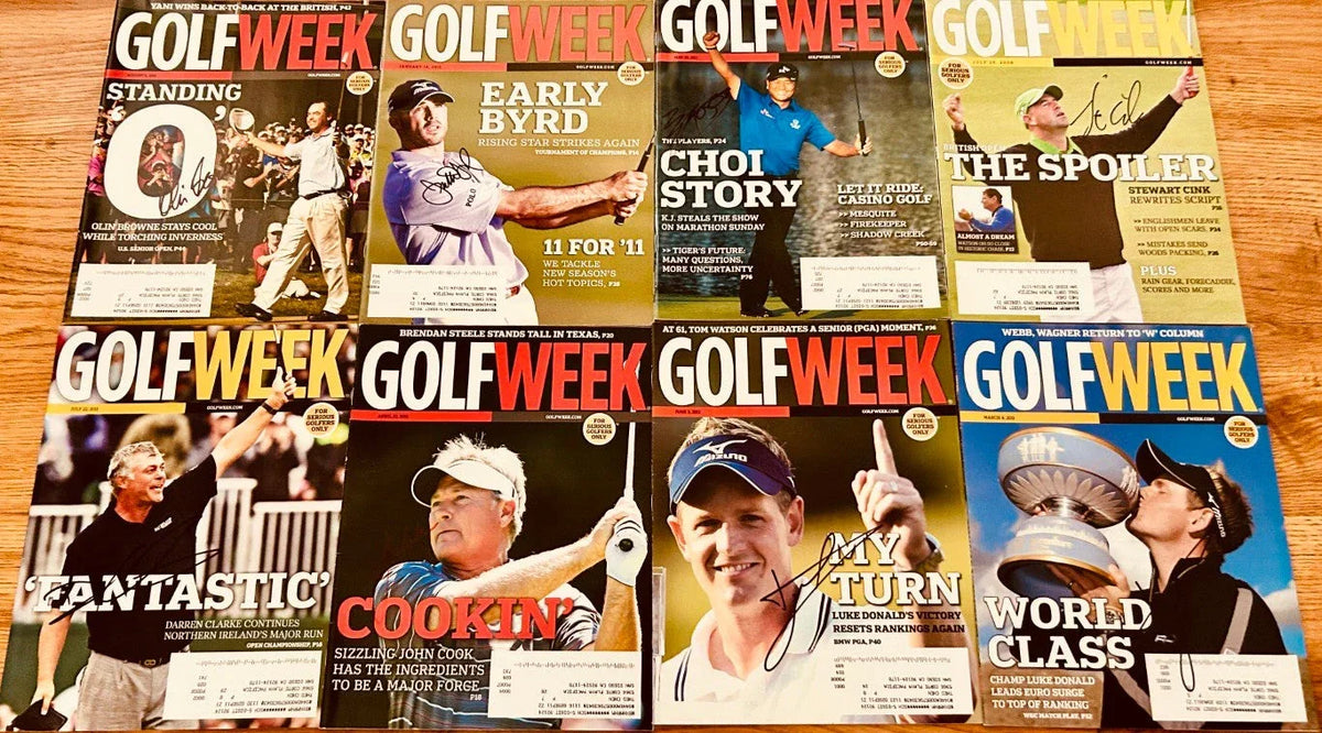 24 signed Golfweek issues Stewart Cink Darren Clarke Jim Furyk Graeme McDowell Danny Willett - AutographsForSale.com