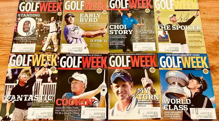 24 signed Golfweek issues Stewart Cink Darren Clarke Jim Furyk Graeme McDowell Danny Willett - AutographsForSale.com