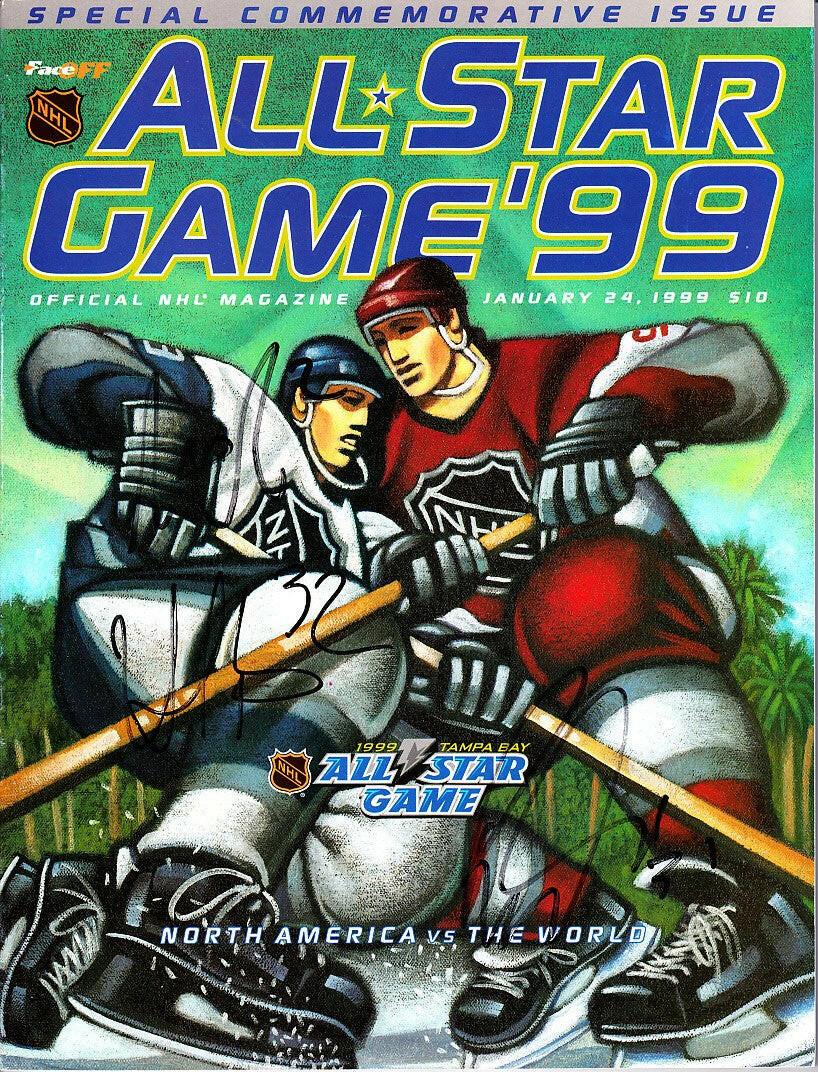 Arturs Irbe Al MacInnis Ron Tugnutt autographed 1999 NHL All-Star Game program - AutographsForSale.com