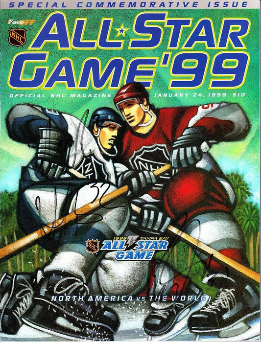 Arturs Irbe Al MacInnis Ron Tugnutt signed 1999 NHL All-Star program - AutographsForSale.com