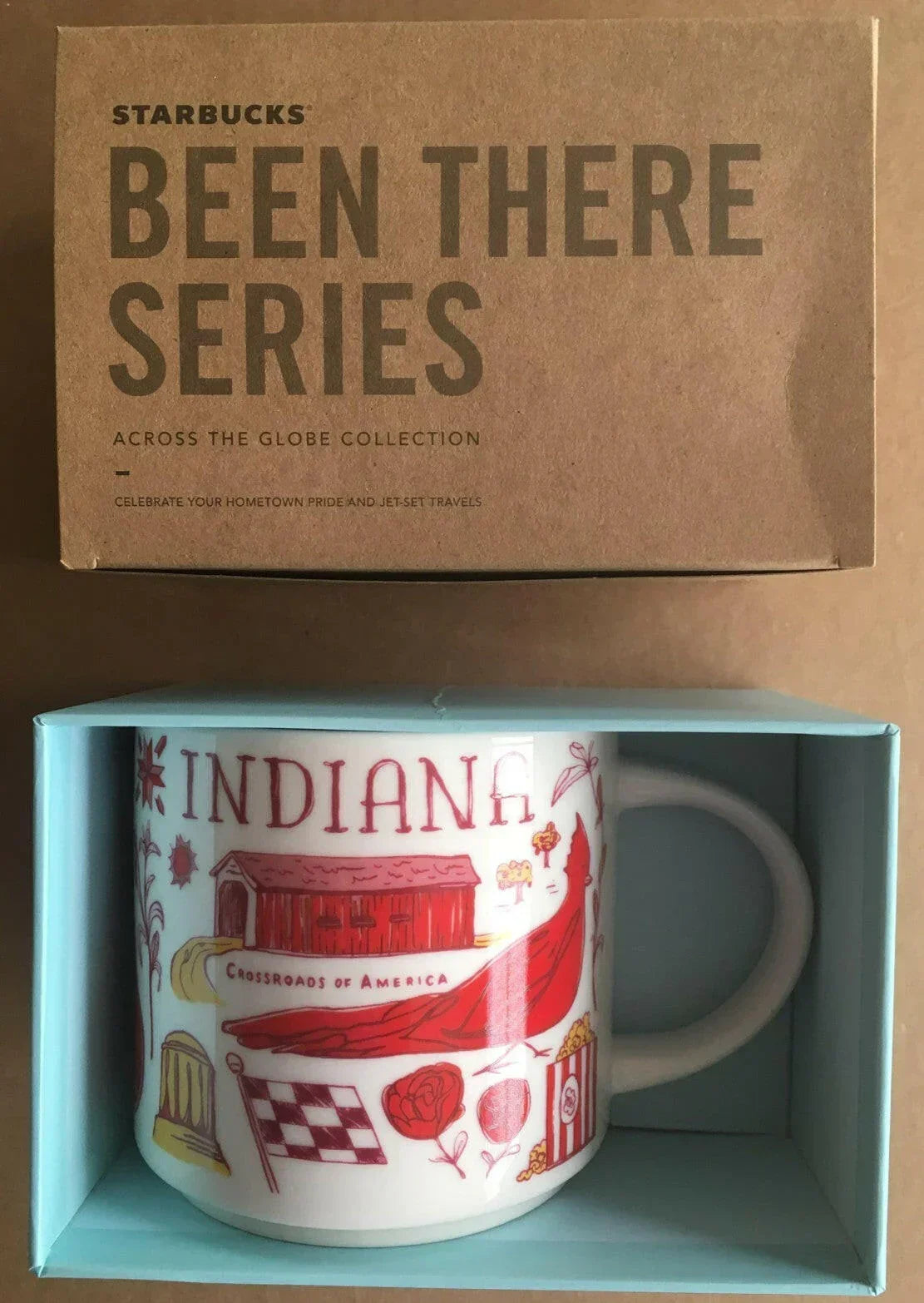 Starbucks 2018 Been There Series Indiana 14 ounce collector coffee mug NEW - AutographsForSale.com
