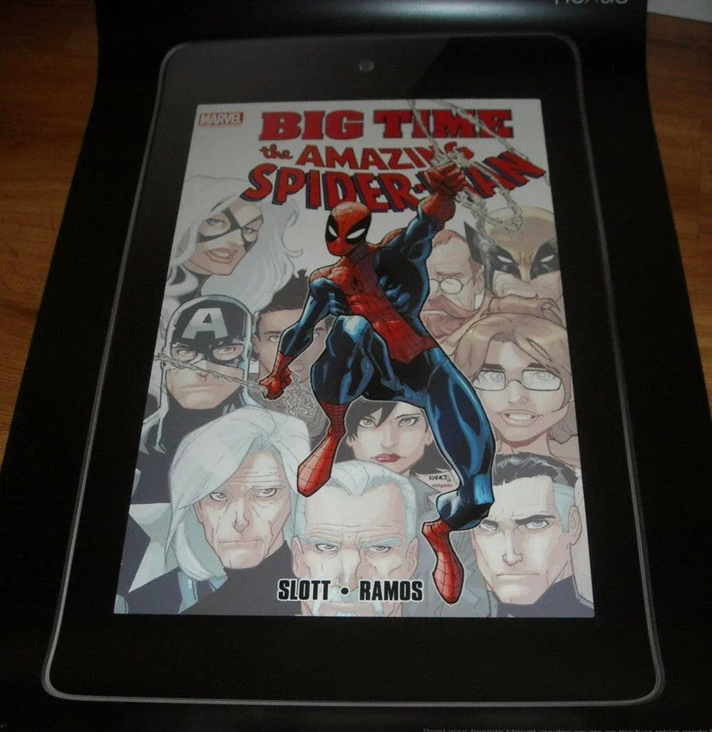 Amazing Spider-Man Big Time Marvel 2012 Comic-Con 27x40 Nexus 7 promo poster - AutographsForSale.com