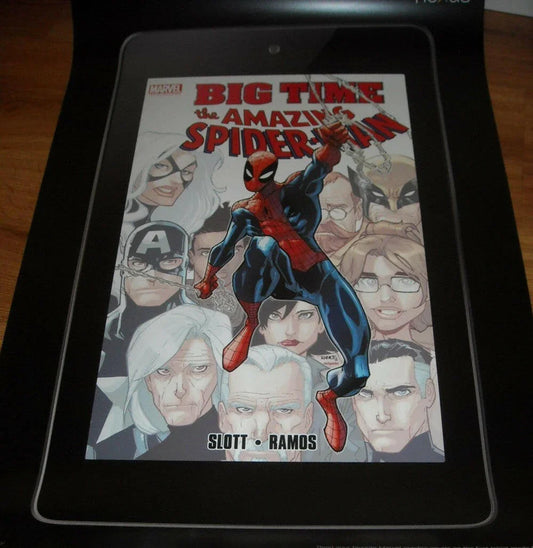 Amazing Spider-Man Big Time Marvel 2012 Comic-Con 27x40 Nexus 7 promo poster - AutographsForSale.com