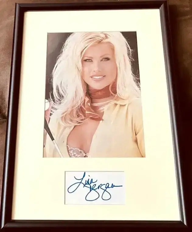 July 1998 Playmate Lisa Dergan autograph framed Playboy magazine photo JSA - AutographsForSale.com