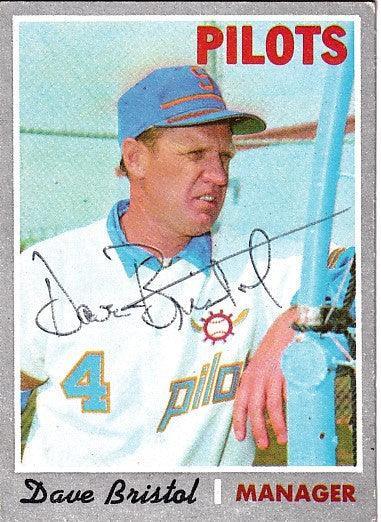 Dave Bristol autographed Seattle Pilots 1970 Topps card - AutographsForSale.com