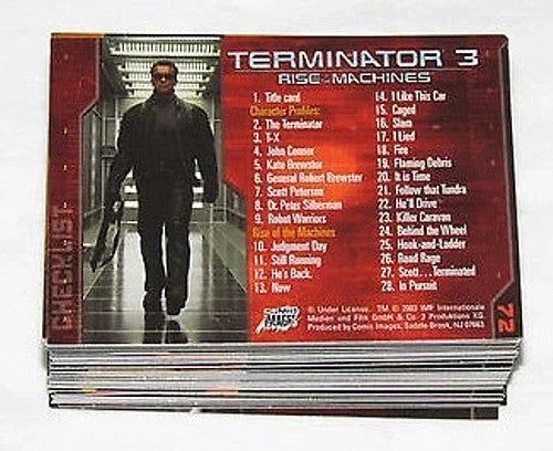Terminator 3 Rise of Machines movie 2003 Comic Images 72 card set - AutographsForSale.com
