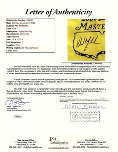 Phil Mickelson autographed 2006 Masters golf pin flag JSA - AutographsForSale.com