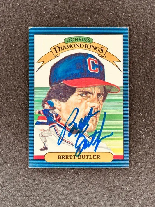 Brett Butler signed Cleveland Indians 1986 Donruss DK card - AutographsForSale.com