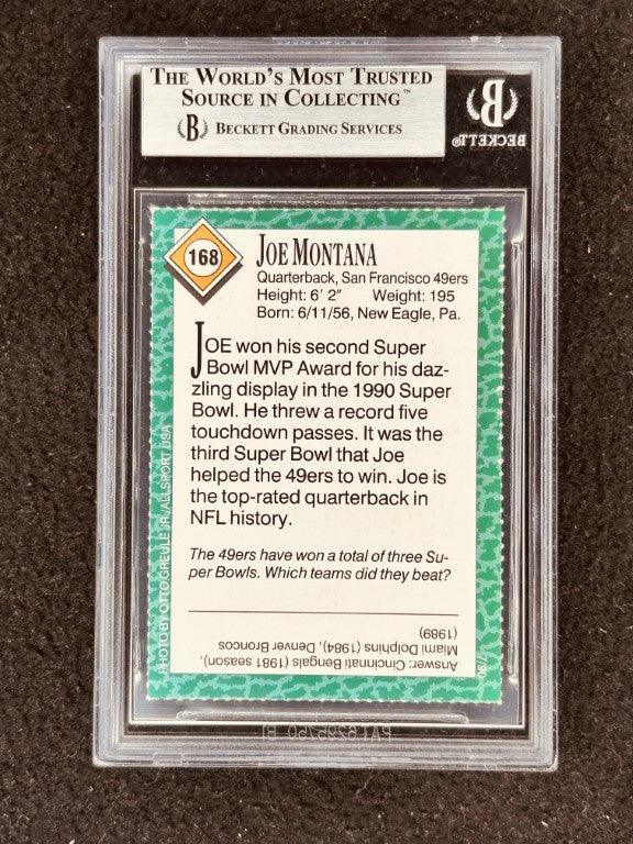 Joe Montana SF 49ers 1990 SI for Kids card BGS grade 8.5 - AutographsForSale.com
