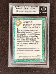 Joe Montana SF 49ers 1990 SI for Kids card BGS grade 8.5 - AutographsForSale.com