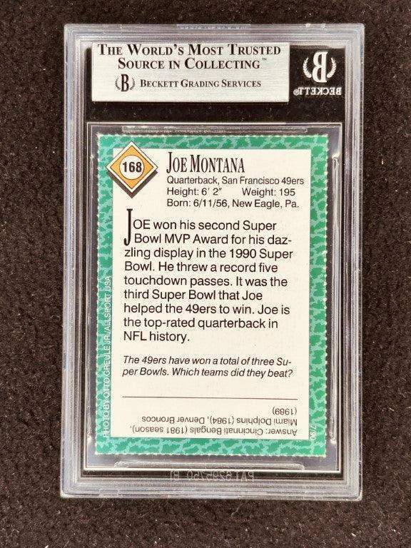 Joe Montana SF 49ers 1990 SI for Kids card BGS grade 8.5 - AutographsForSale.com