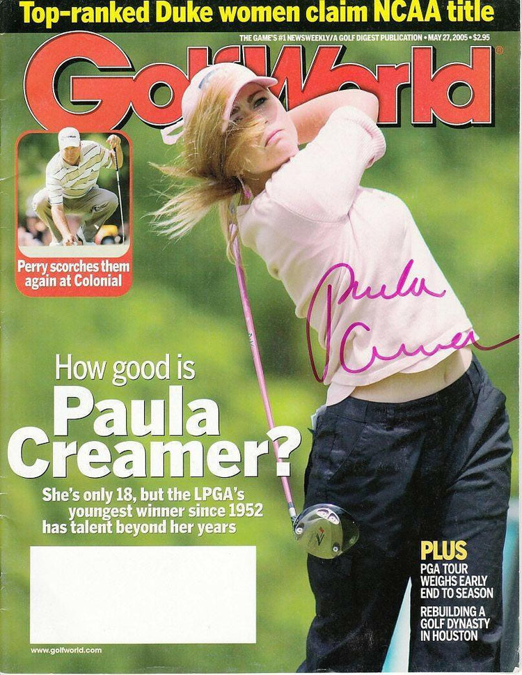 Paula Creamer autographed 2005 Golf World magazine - AutographsForSale.com