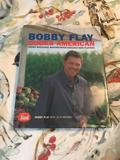 Bobby Flay autographed Cooks American hardcover cookbook inscribed Eat American JSA - AutographsForSale.com