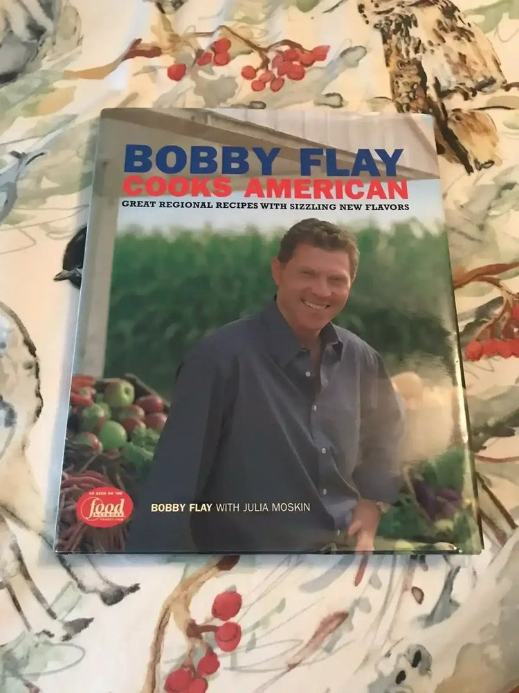 Bobby Flay autographed Cooks American hardcover cookbook inscribed Eat American JSA - AutographsForSale.com
