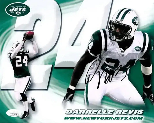 Darrelle Revis autographed NY Jets 8x10 photo JSA - AutographsForSale.com