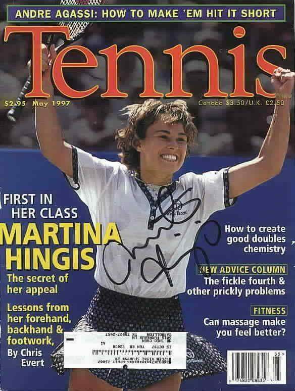 Martina Hingis signed May 1997 Tennis cover full name signature - AutographsForSale.com