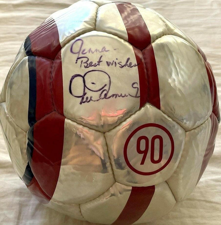 Mia Hamm signed US Soccer Nike size 5 chrome soccer ball JSA USWNT - AutographsForSale.com