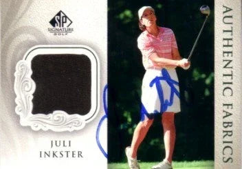 Juli Inkster signed 2004 SP Signature LPGA golf tournament worn shirt card - AutographsForSale.com