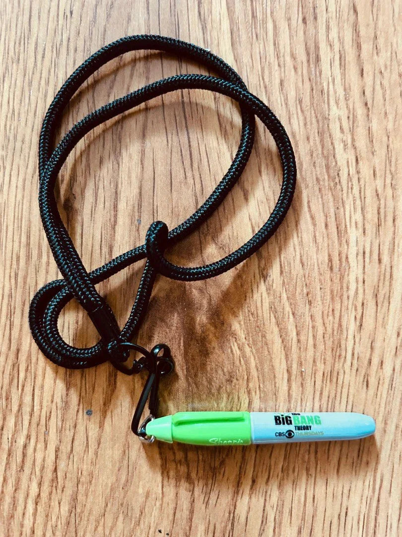 Big Bang Theory 2012 SDCC mini lime green Sharpie marker pen on lanyard - AutographsForSale.com