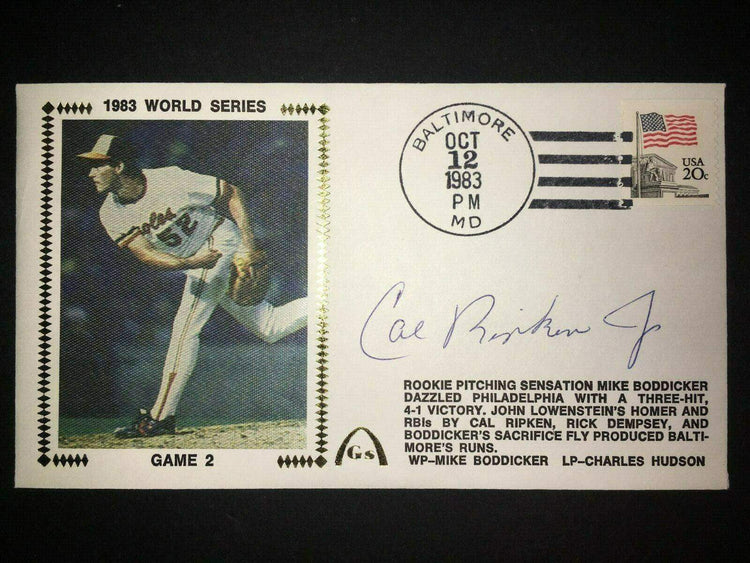 Cal Ripken signed Orioles 1983 World Series Gateway cachet JSA - AutographsForSale.com