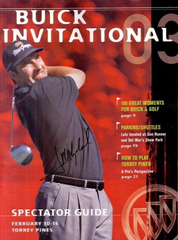 Jose Maria Olazabal signed 2003 Buick Invitational golf program - AutographsForSale.com