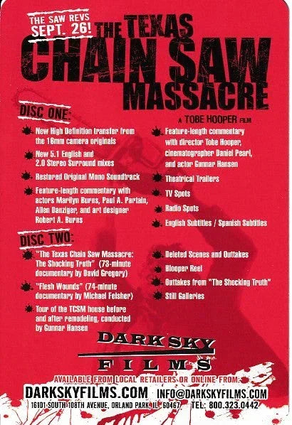 Texas Chainsaw Massacre movie 2014 Comic-Con 4x6 promo card - AutographsForSale.com