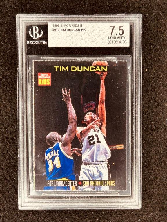 Tim Duncan San Antonio Spurs 1998 Sports Illustrated for Kids card BGS Graded 7.5 - AutographsForSale.com