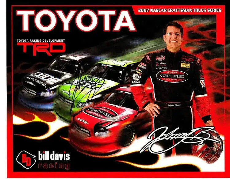 Johnny Benson signed 2007 Toyota 8x10 NASCAR Craftsman Truck Series photo card - AutographsForSale.com