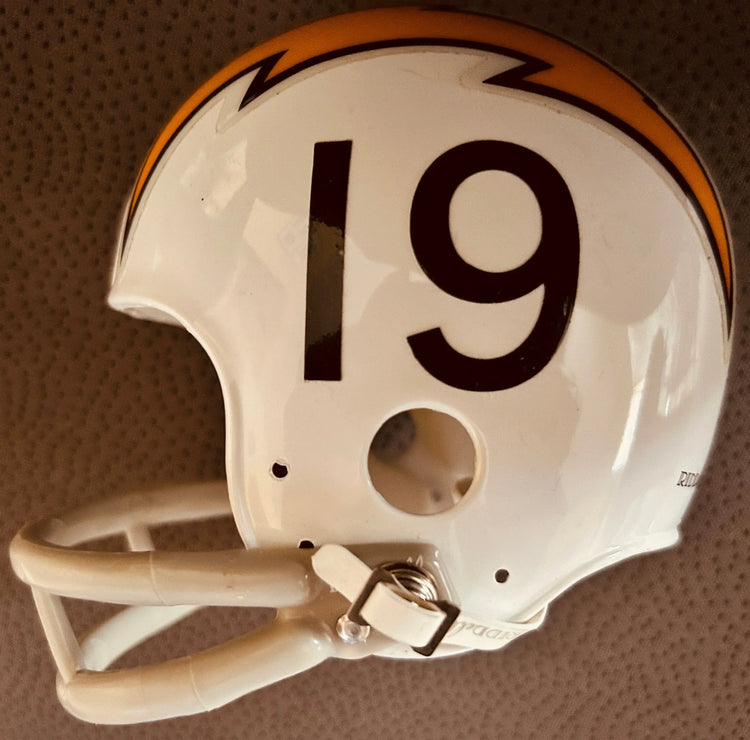 Lance Alworth San Diego Chargers throwback mini helmet with #19 decals NEW - AutographsForSale.com