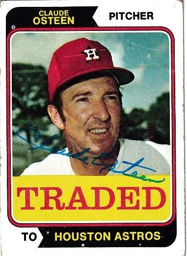 Claude Osteen signed LA Dodgers 1974 Topps regular & Traded cards - AutographsForSale.com